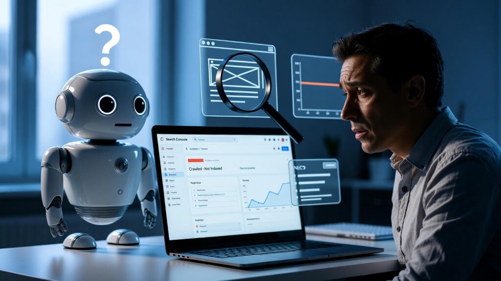 مشكلة “تم الزحف – لم تتم الفهرسة”: التفسير الحقيقي والحلول العملية